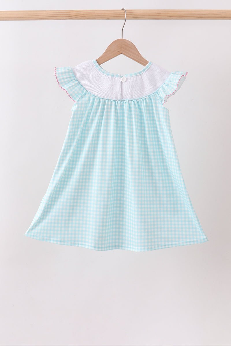 Blue Umbrella Smocked Dress - Abbies Place