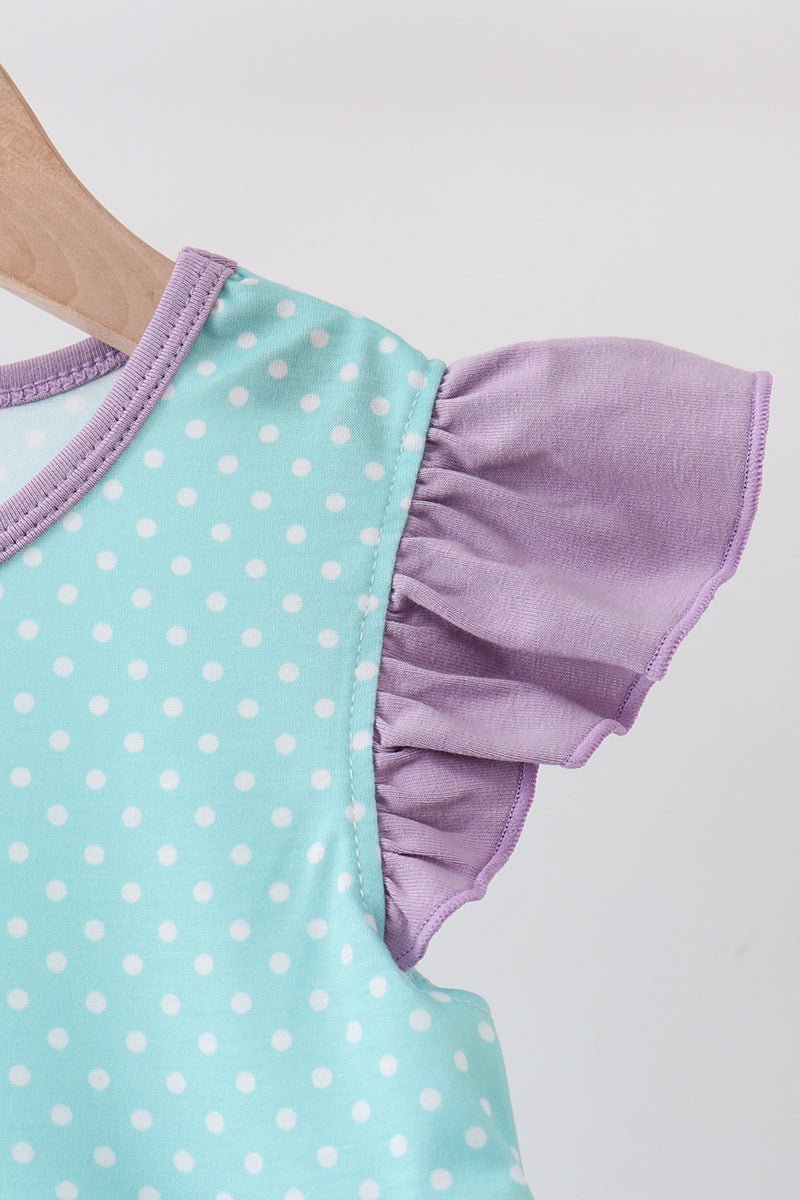 Blue under the sea Embroidered Dress - Abbies Place