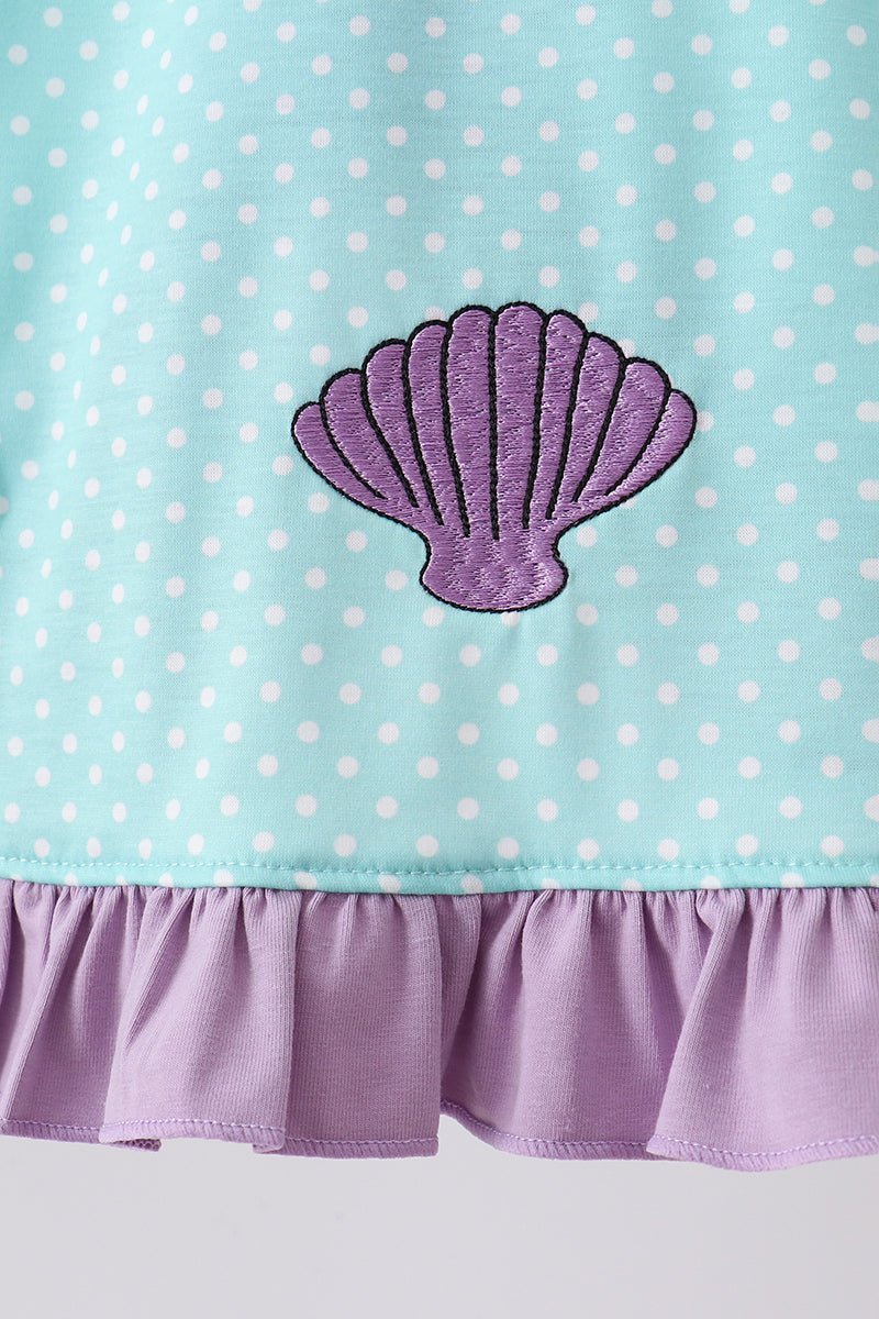 Blue under the sea Embroidered Set - Abbies Place