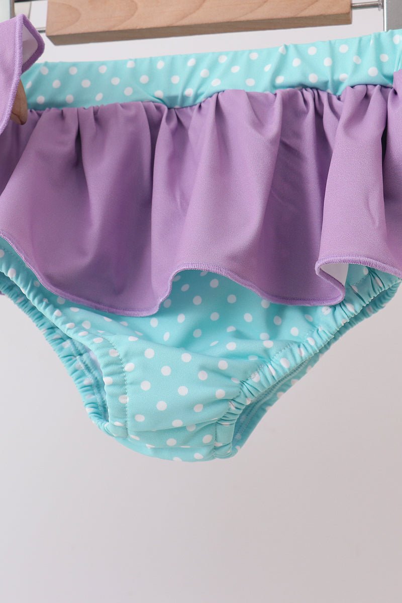 Blue under the sea Embroidered UPF Swim Set - Abbies Place