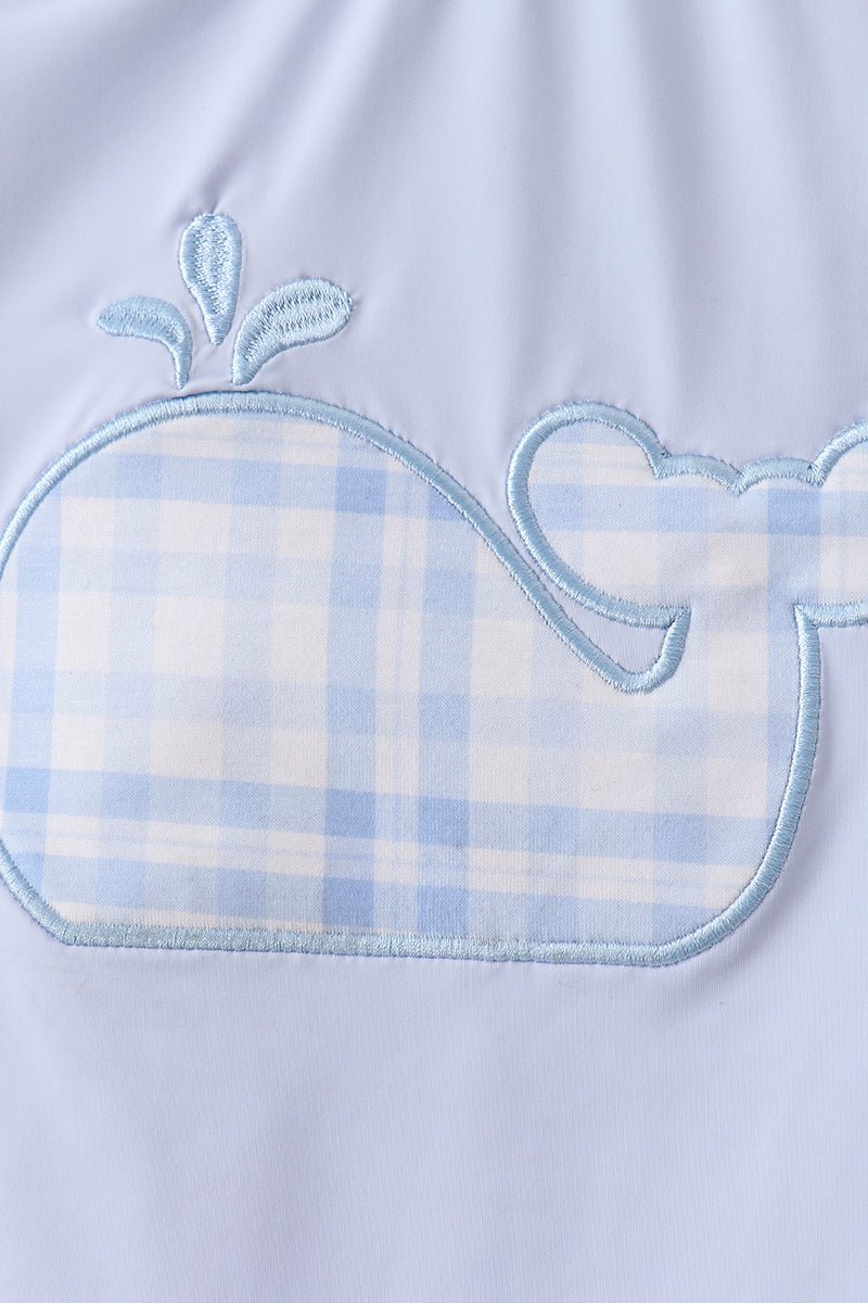 Blue Whale Applique 2pc Swimsuit - Abbies Place