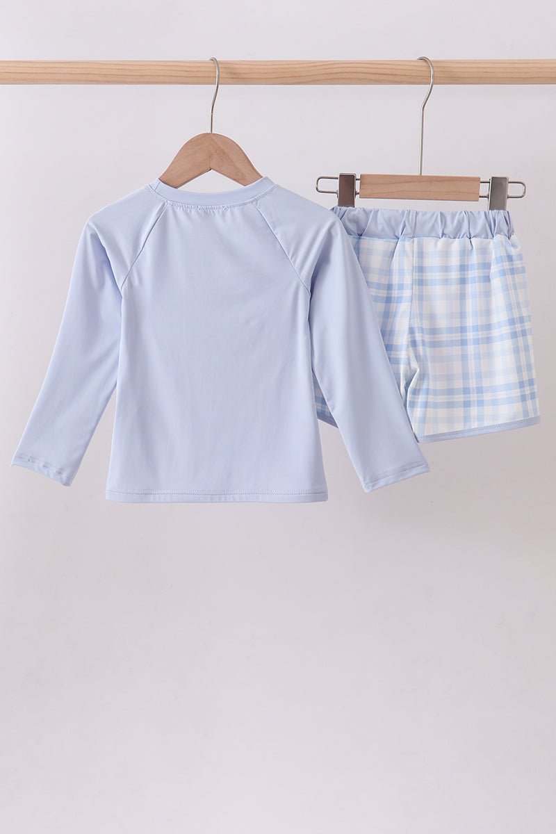 Blue Whale Applique 2pc Swimsuit - Abbies Place
