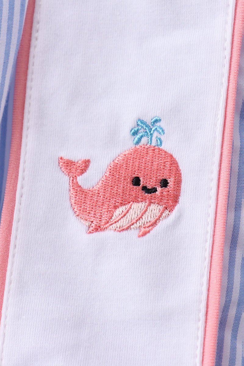 Blue Whale Smocked Seersucker Shorts Set - Abbies Place