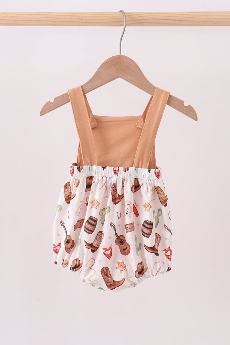 Brown Western Embroidered Bubble - Abbies Place