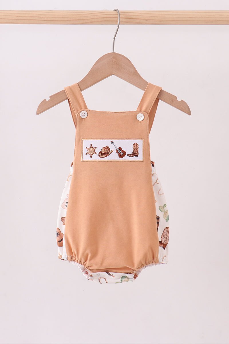 Brown Western Embroidered Bubble - Abbies Place