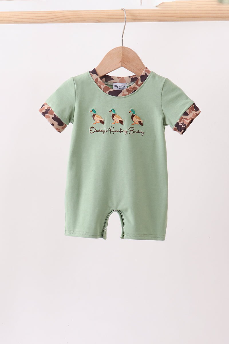 Camo Duck Embroidered Romper - Abbies Place