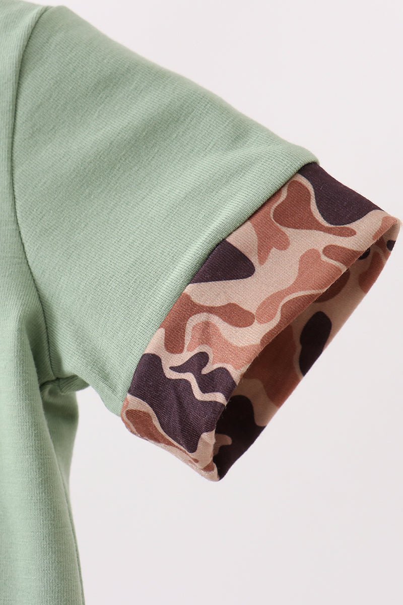 Camo Duck Embroidered Romper - Abbies Place