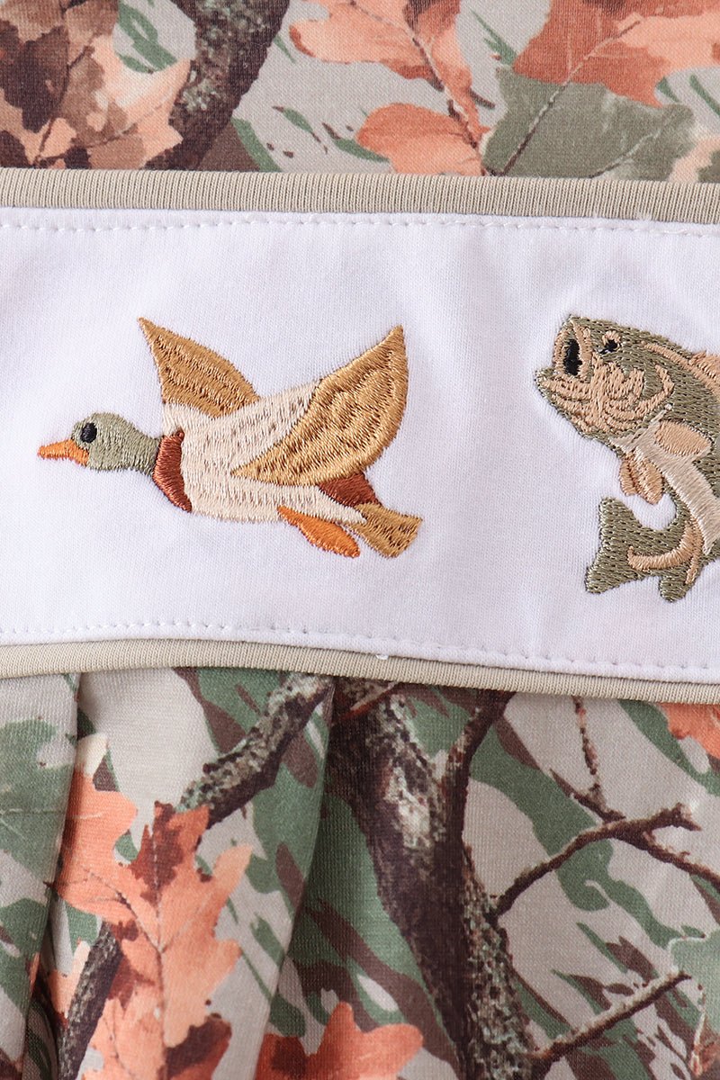 Camo Wildlife Embroidered Bubble - Abbies Place