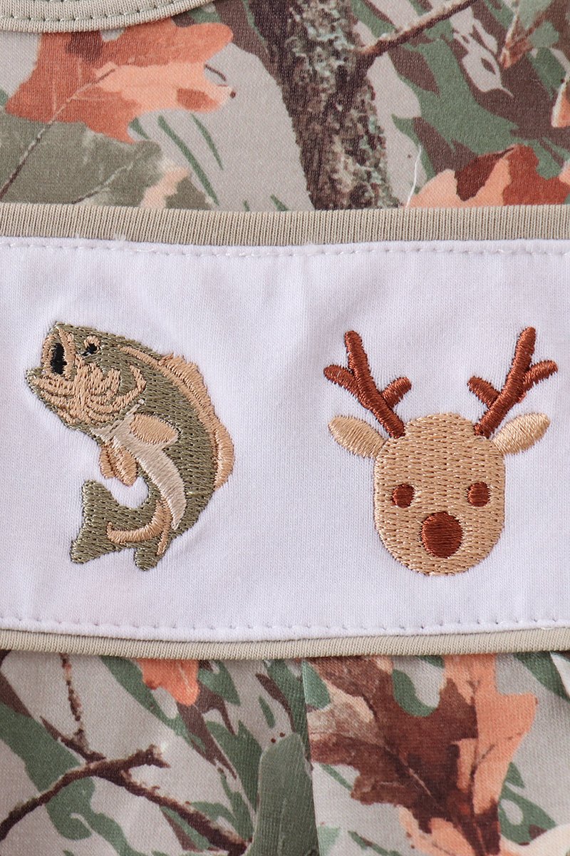 Camo Wildlife Embroidered Bubble - Abbies Place