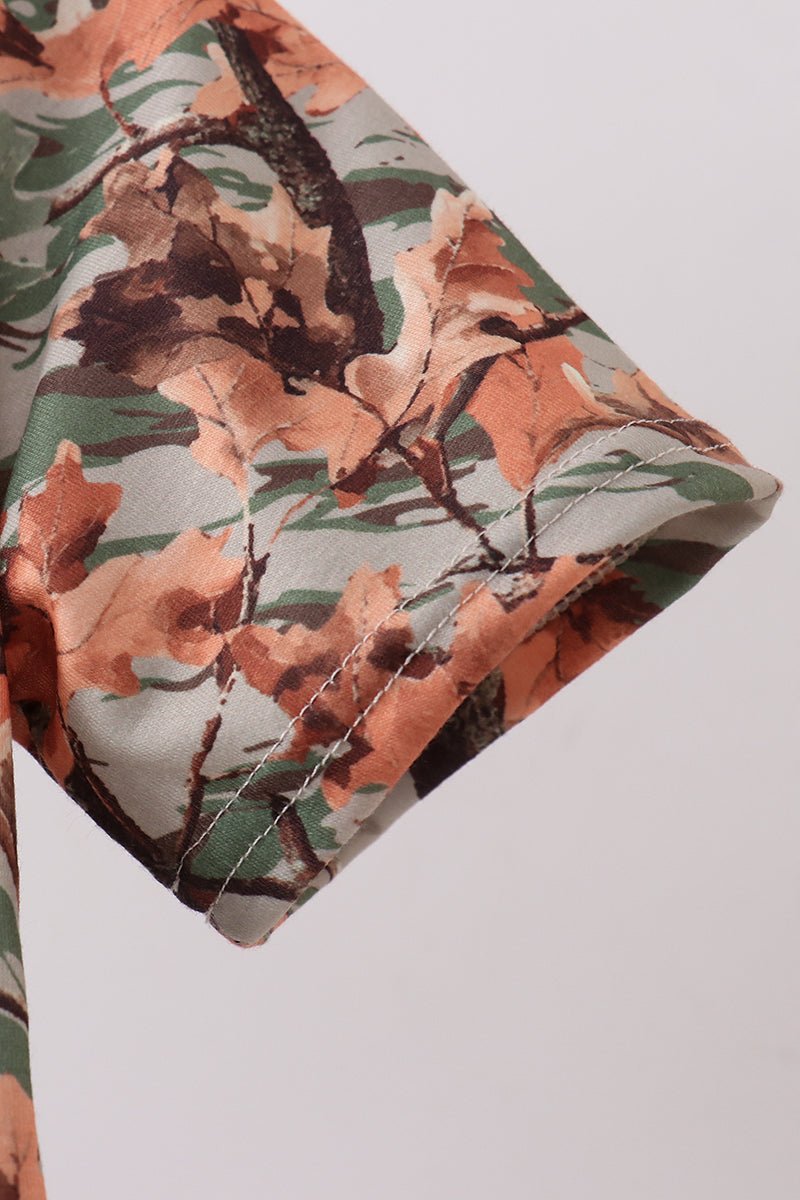 Camo Wildlife Embroidered Dad&me Button Down Shirt - Abbies Place