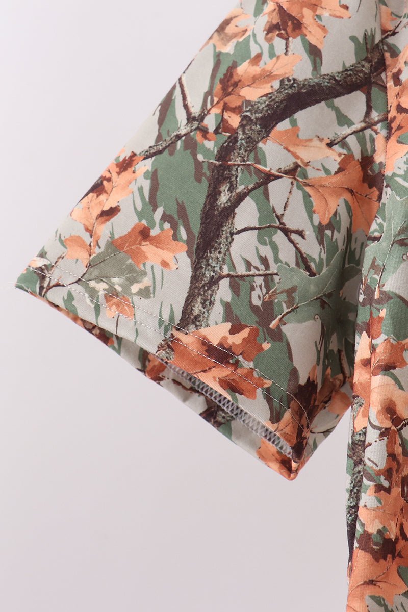 Camo Wildlife Embroidered Dad&me Button Down Shirt - Abbies Place