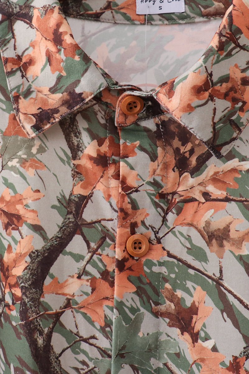 Camo Wildlife Embroidered Dad&me Button Down Shirt - Abbies Place