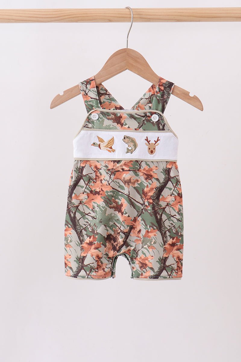 Camo Wildlife Embroidered Jon Jon - Abbies Place