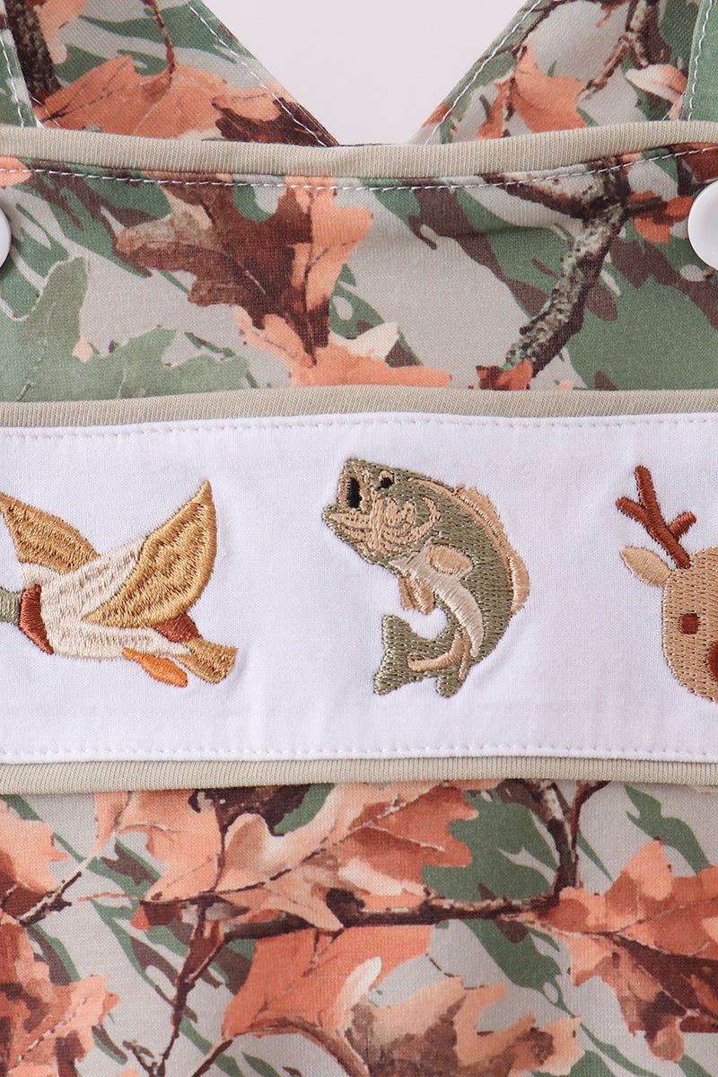 Camo Wildlife Embroidered Jon Jon - Abbies Place