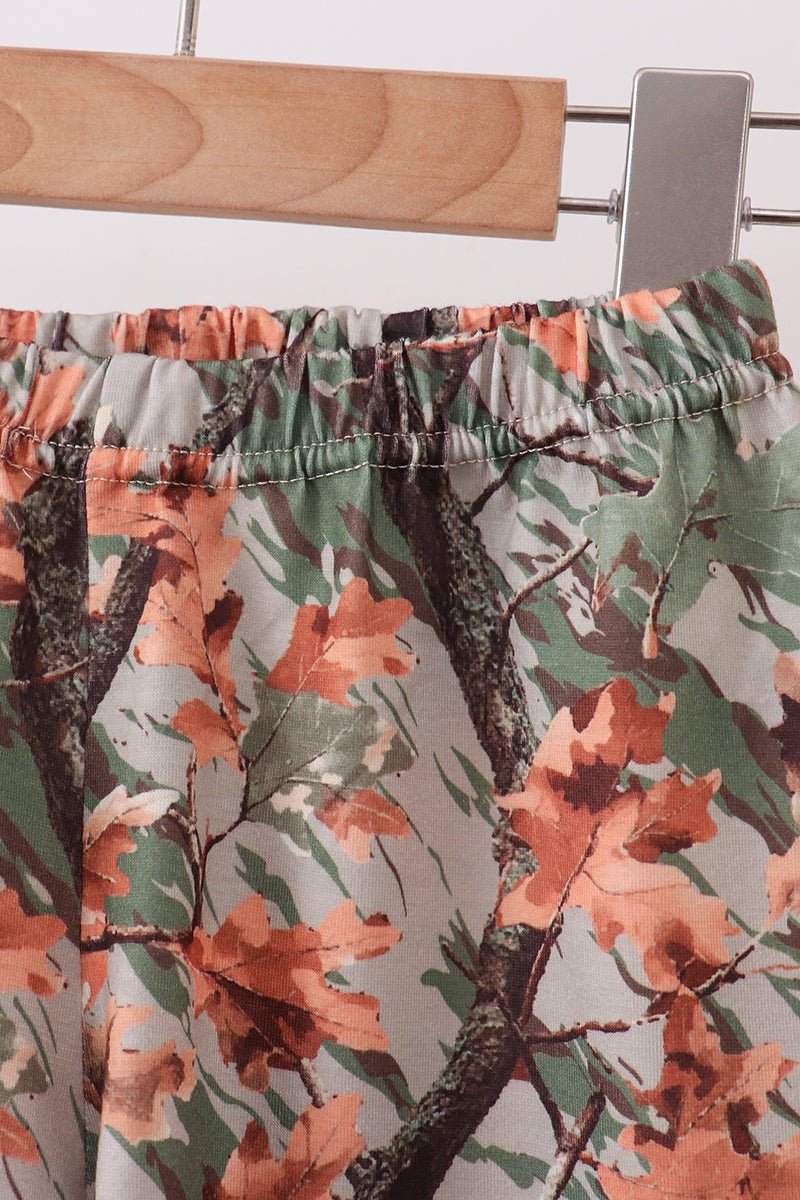 Camo Wildlife Embroidered Shorts Set - Abbies Place