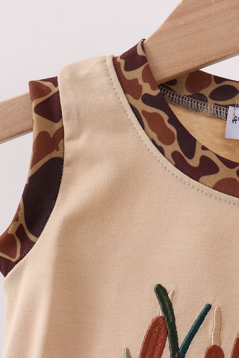 Camouflage duck applique bubble - Abbies Place