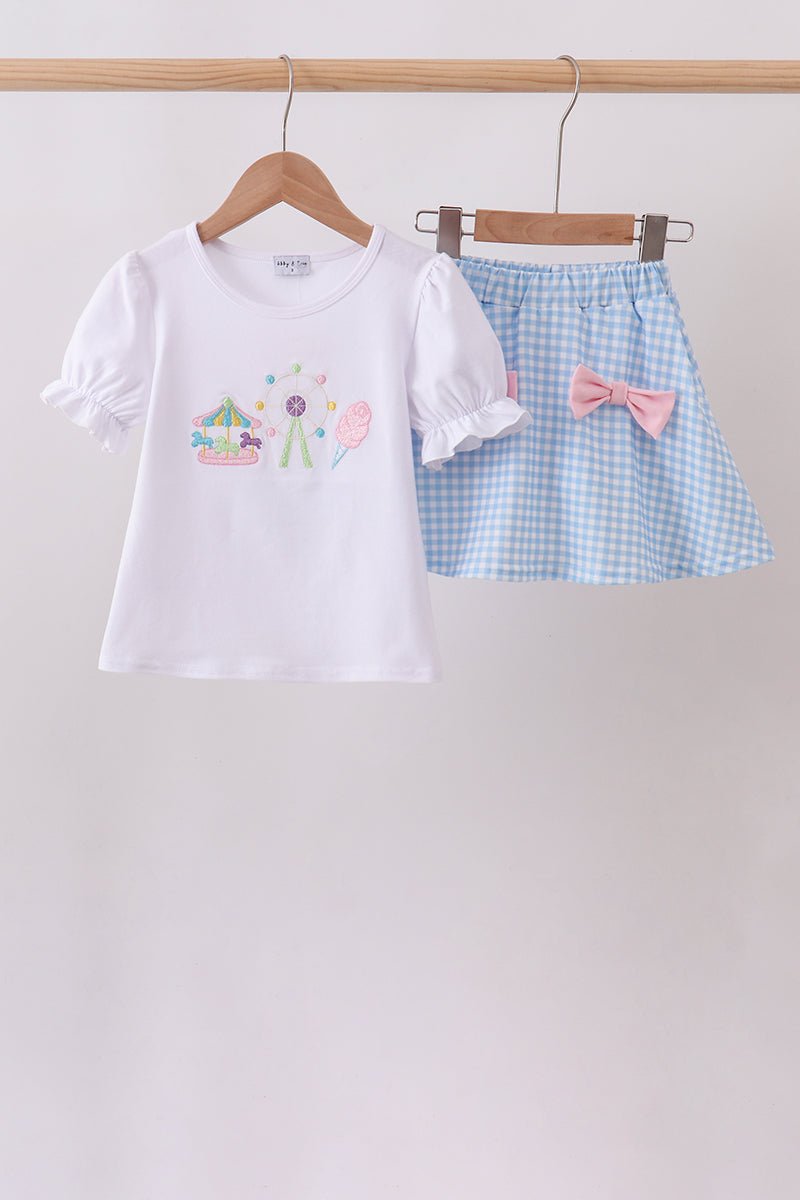Carousel Embroidered Skorts Set - Abbies Place