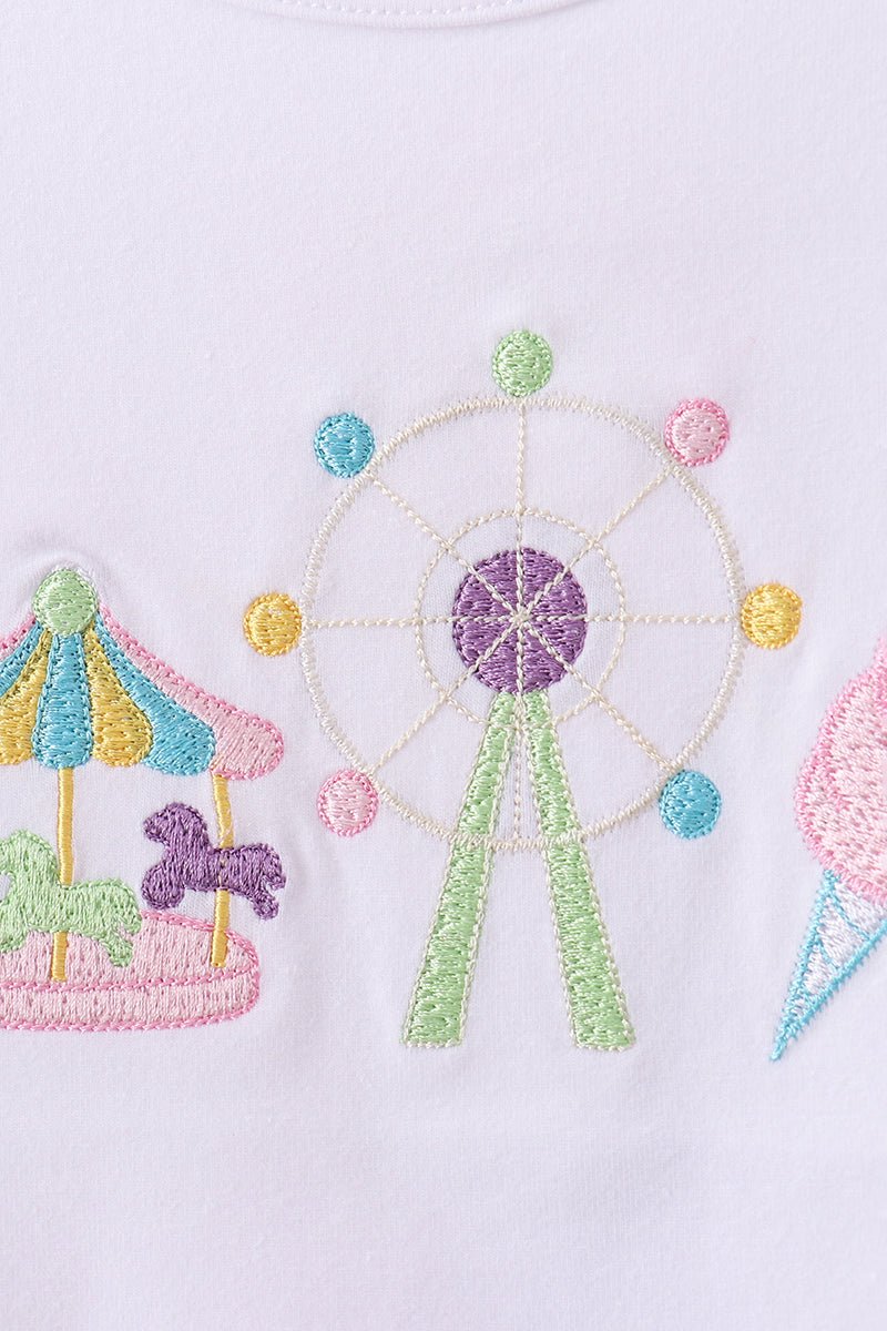 Carousel Embroidered Skorts Set - Abbies Place