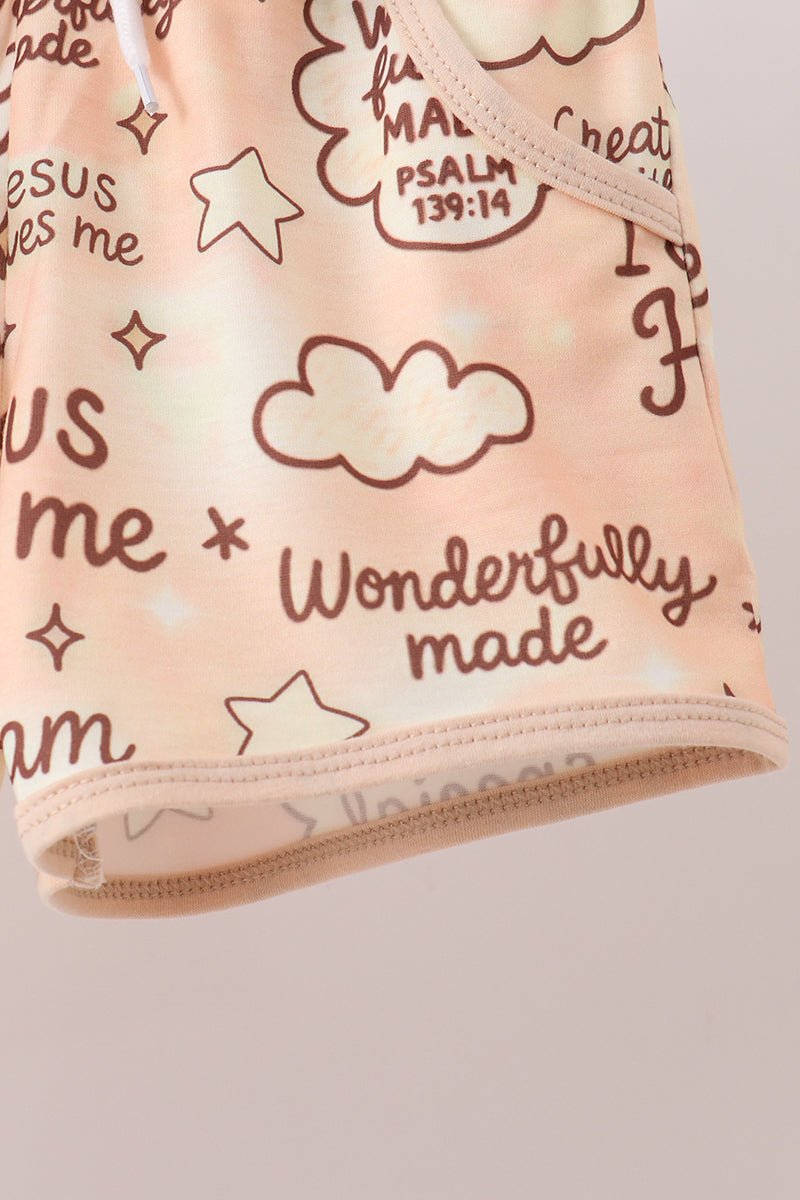 Child of God Embroidered Shorts Set - Abbies Place