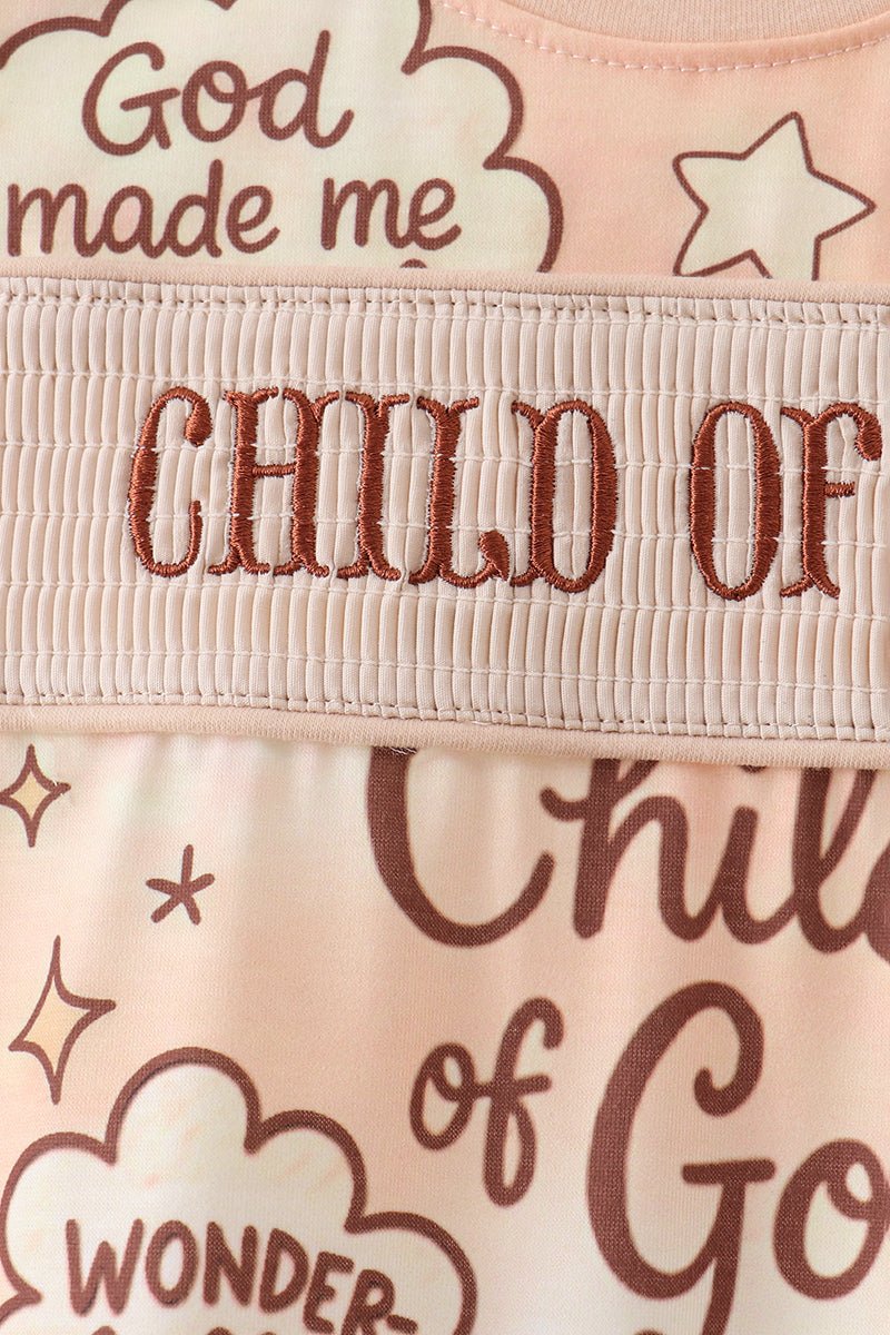 Child of God Smocked Romper - Abbies Place