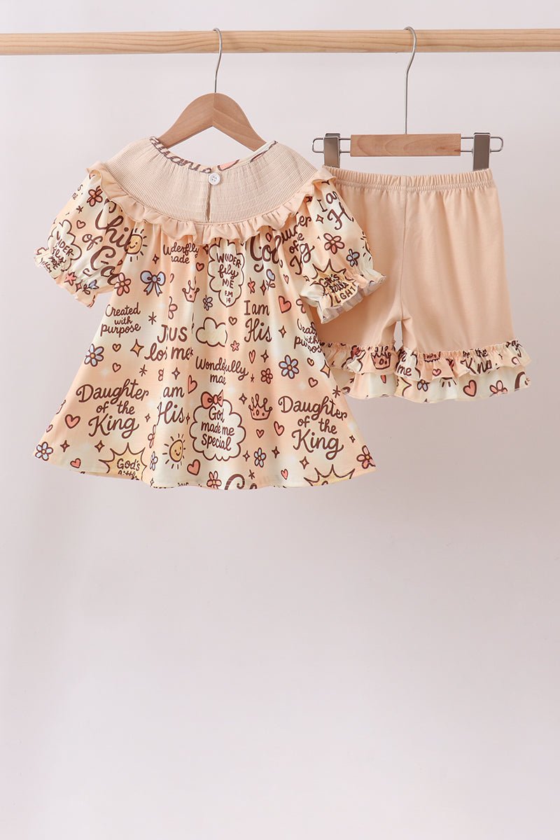 Child of God Smocked Ruffle Shorts Set - Abbies Place