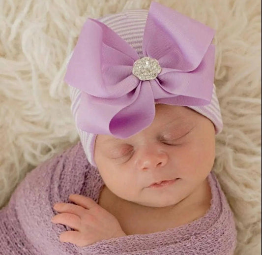 Ciara Bow Newborn Beanie - Abbies Place