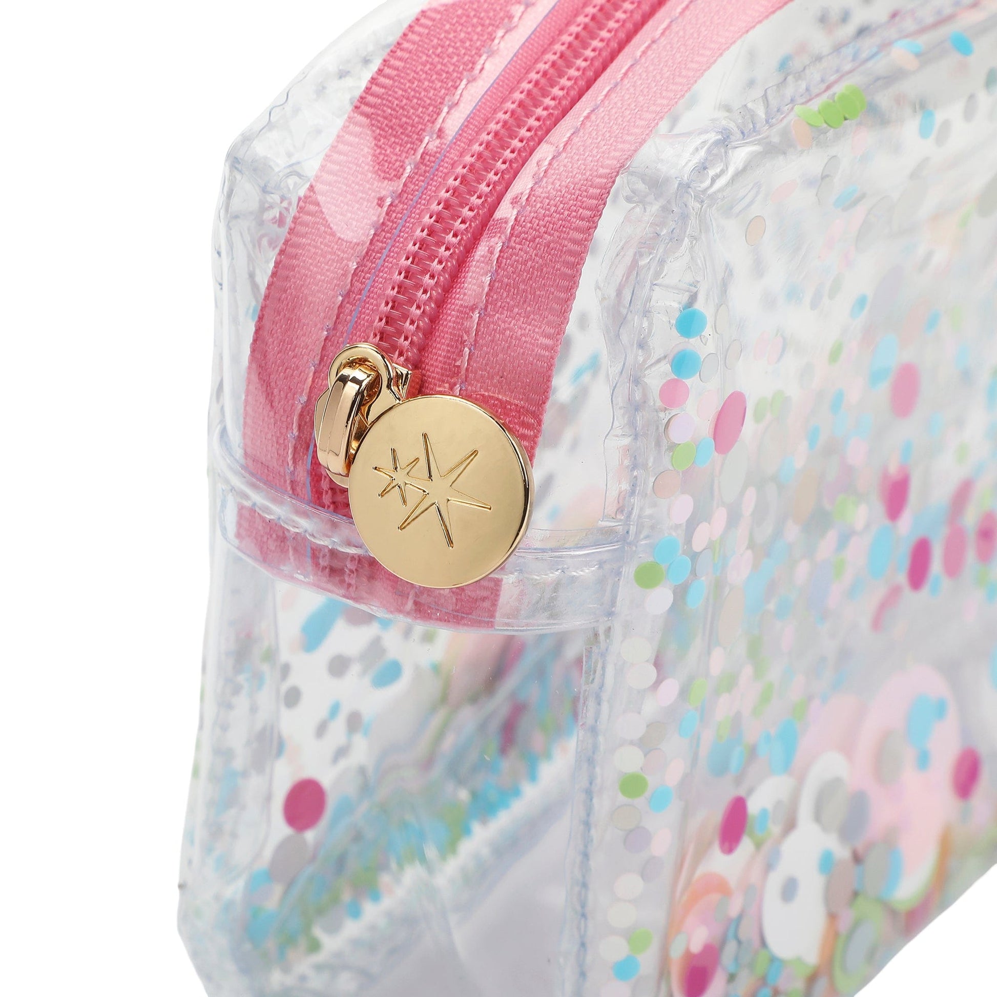 Clear Multicolor Confetti Pouch - Abbies Place
