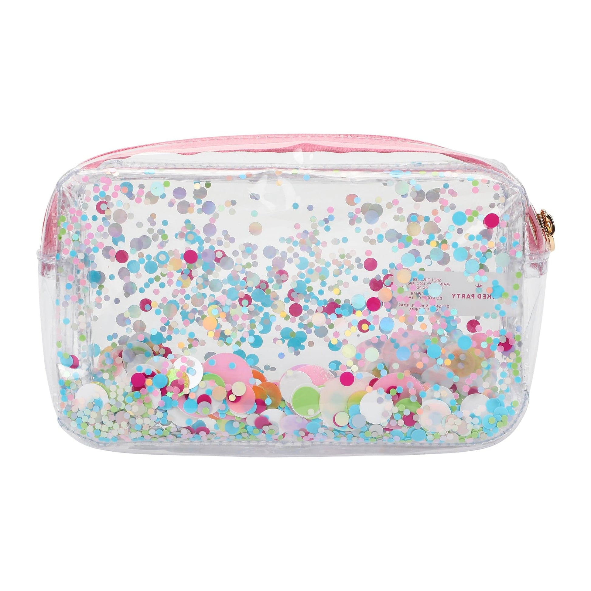 Clear Multicolor Confetti Pouch - Abbies Place