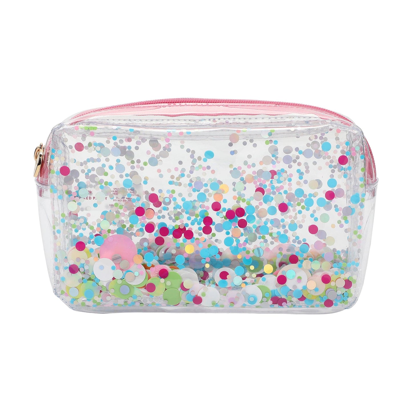 Clear Multicolor Confetti Pouch - Abbies Place