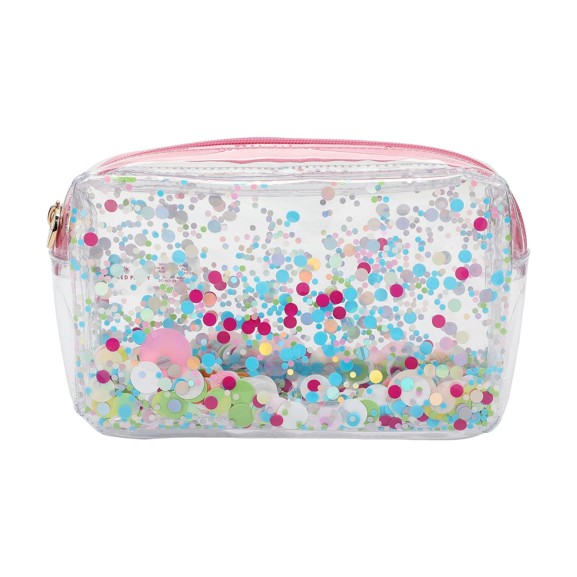 Clear Multicolor Confetti Pouch - Abbies Place