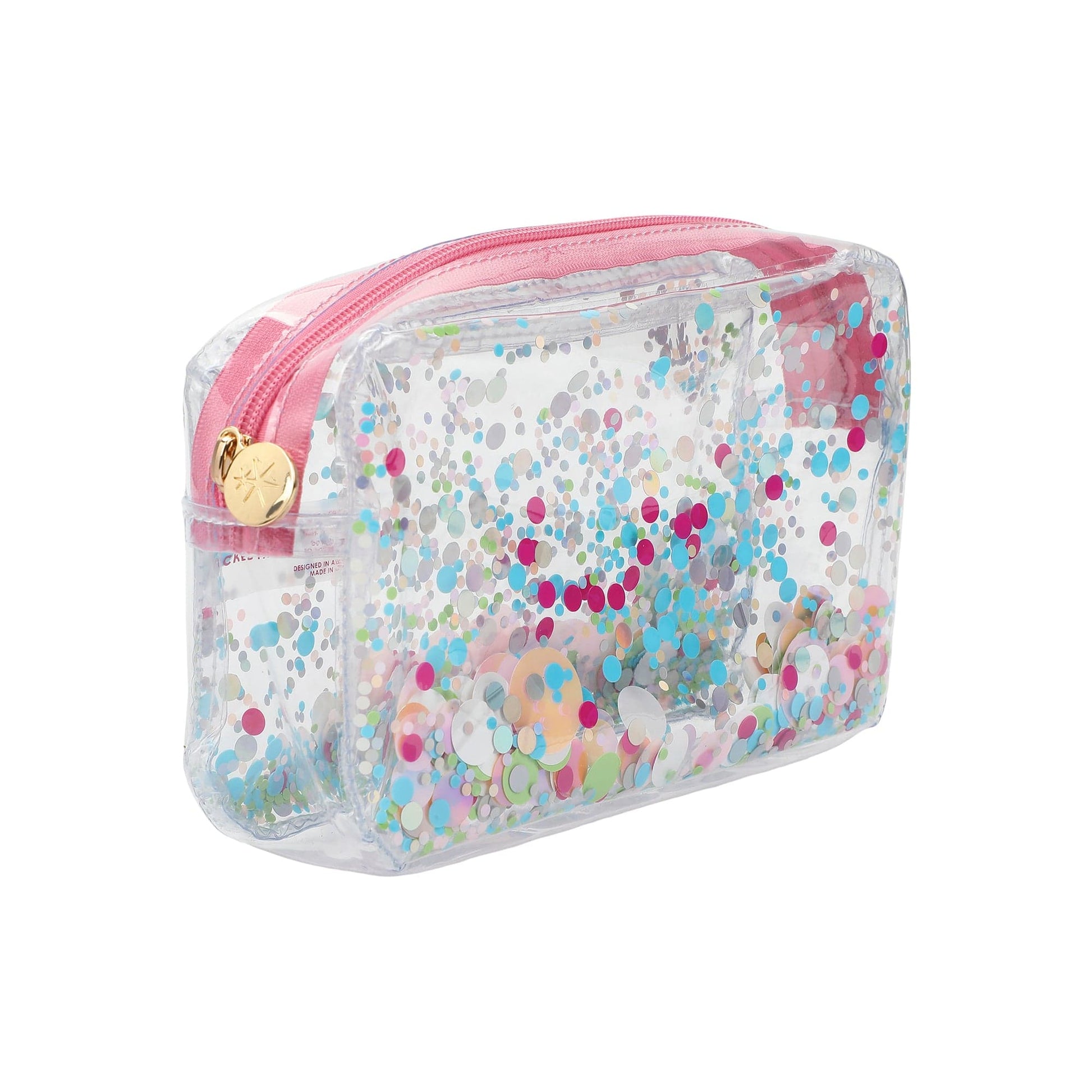 Clear Multicolor Confetti Pouch - Abbies Place