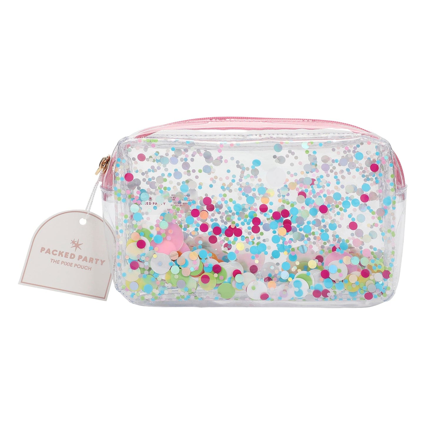 Clear Multicolor Confetti Pouch - Abbies Place