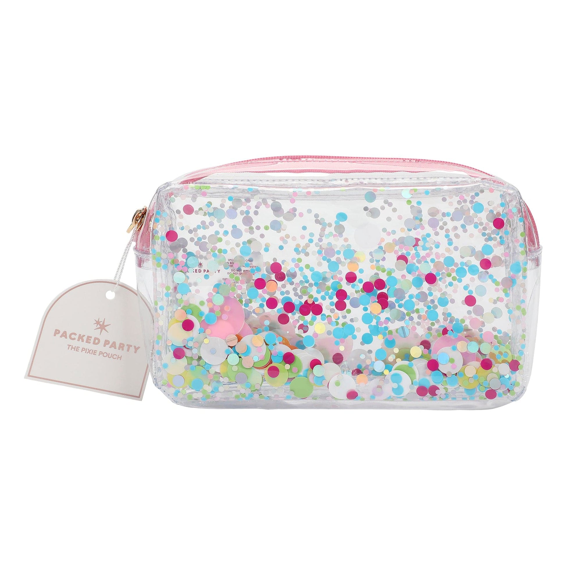Clear Multicolor Confetti Pouch - Abbies Place
