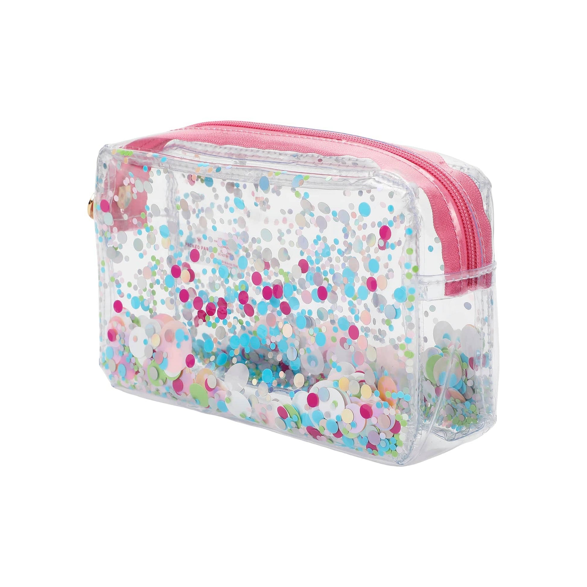 Clear Multicolor Confetti Pouch - Abbies Place