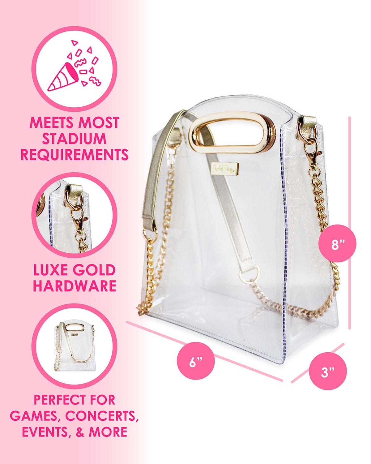Confetti Strap and Clear Crossbody Bundle - Abbies Place