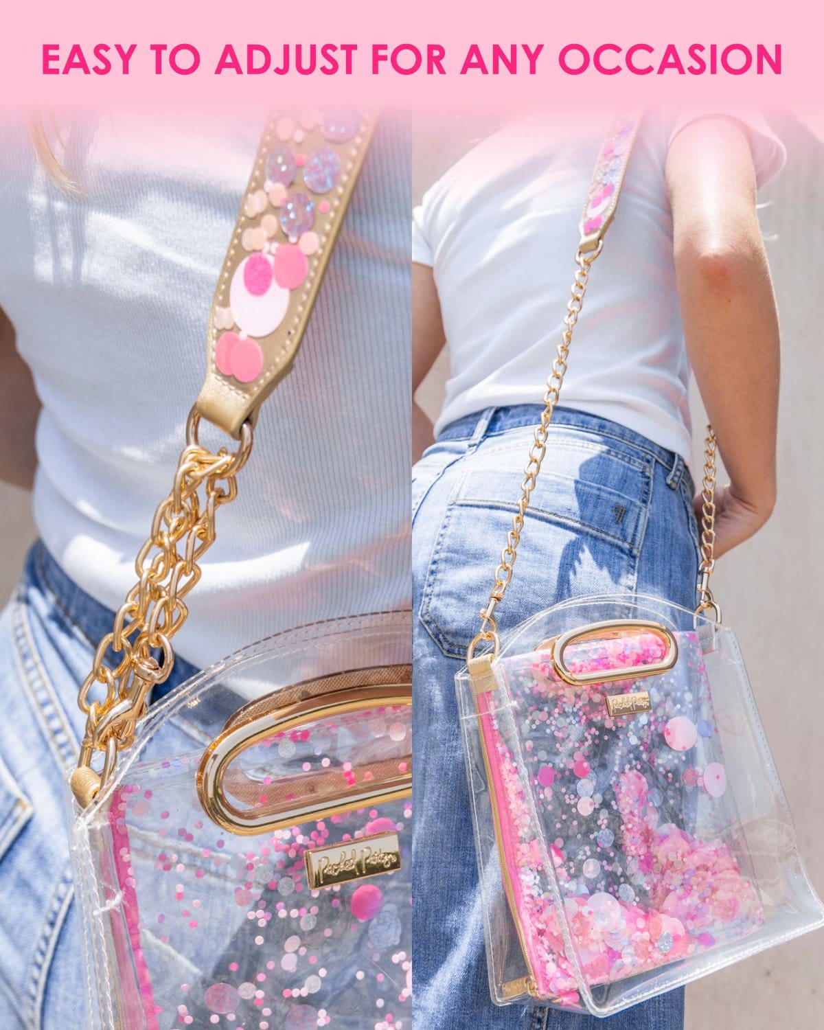 Confetti Strap and Clear Crossbody Bundle - Abbies Place