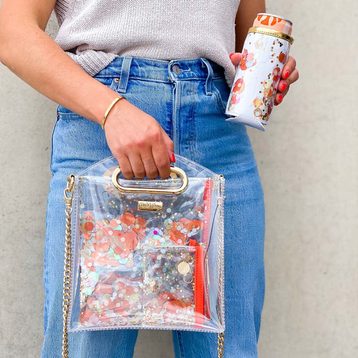 Confetti Strap and Clear Crossbody Bundle - Abbies Place