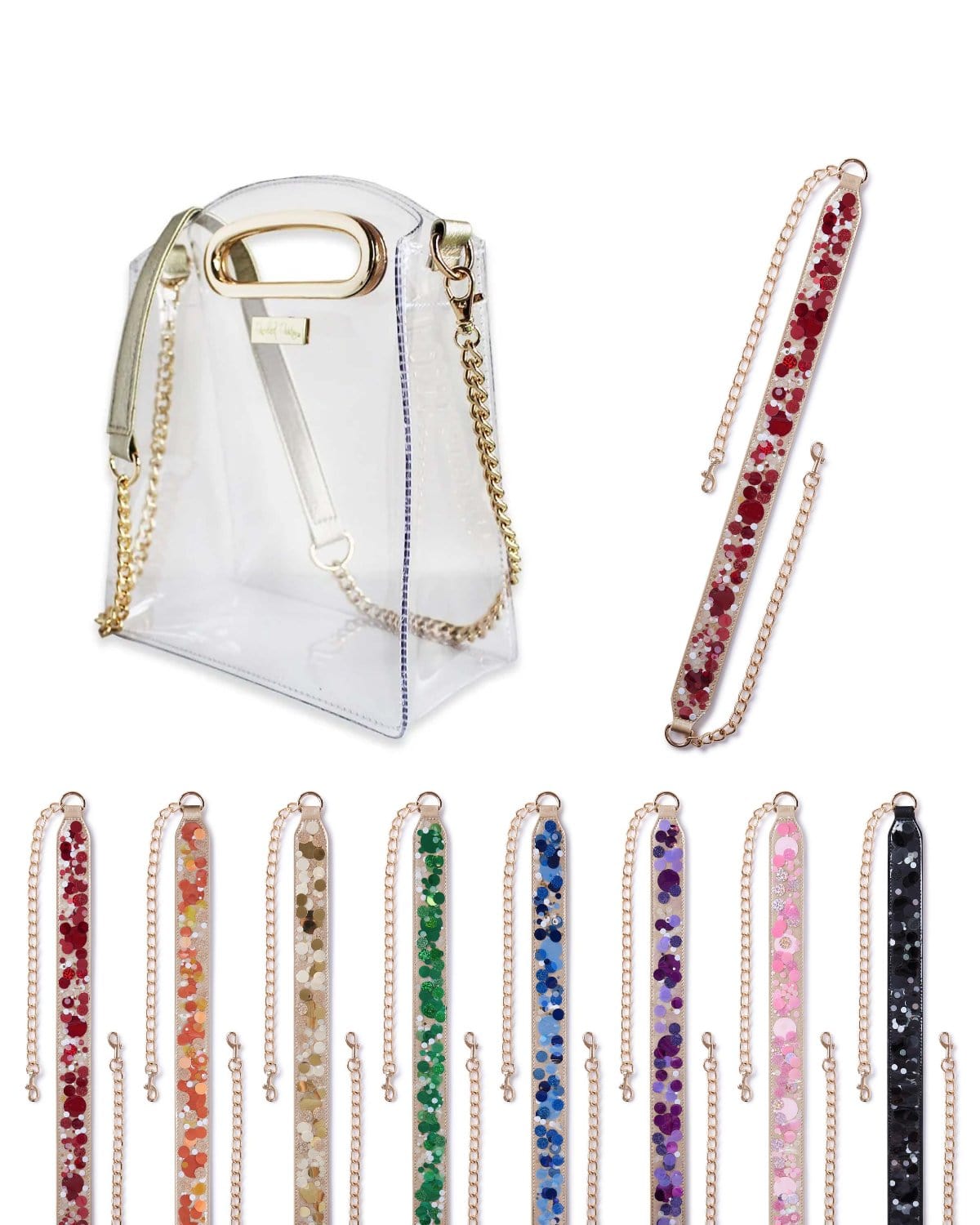 Confetti Strap and Clear Crossbody Bundle - Abbies Place