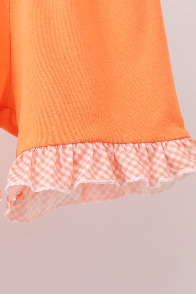 Coral Jesus Loves me Embroidered Floral Shorts Set - Abbies Place