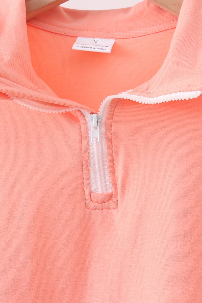 Coral Scalloped Polo Set - Abbies Place