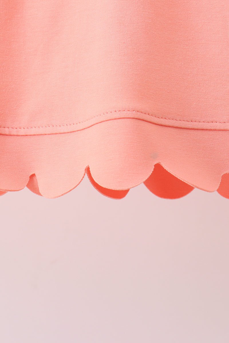 Coral Scalloped Polo Set - Abbies Place