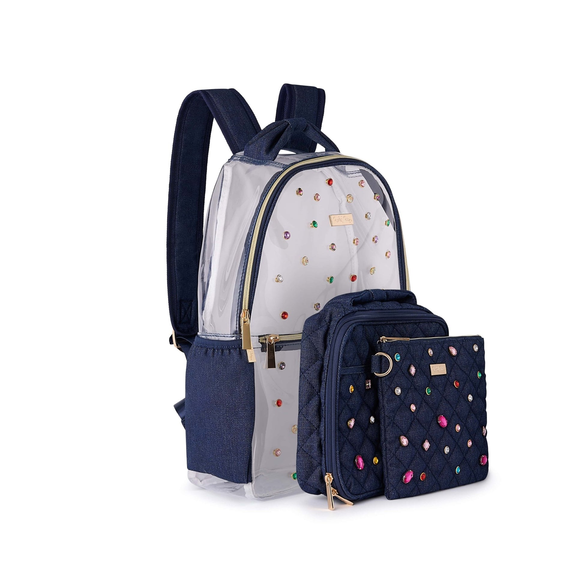 Denim and Gems Clear Backpack - Abbies Place