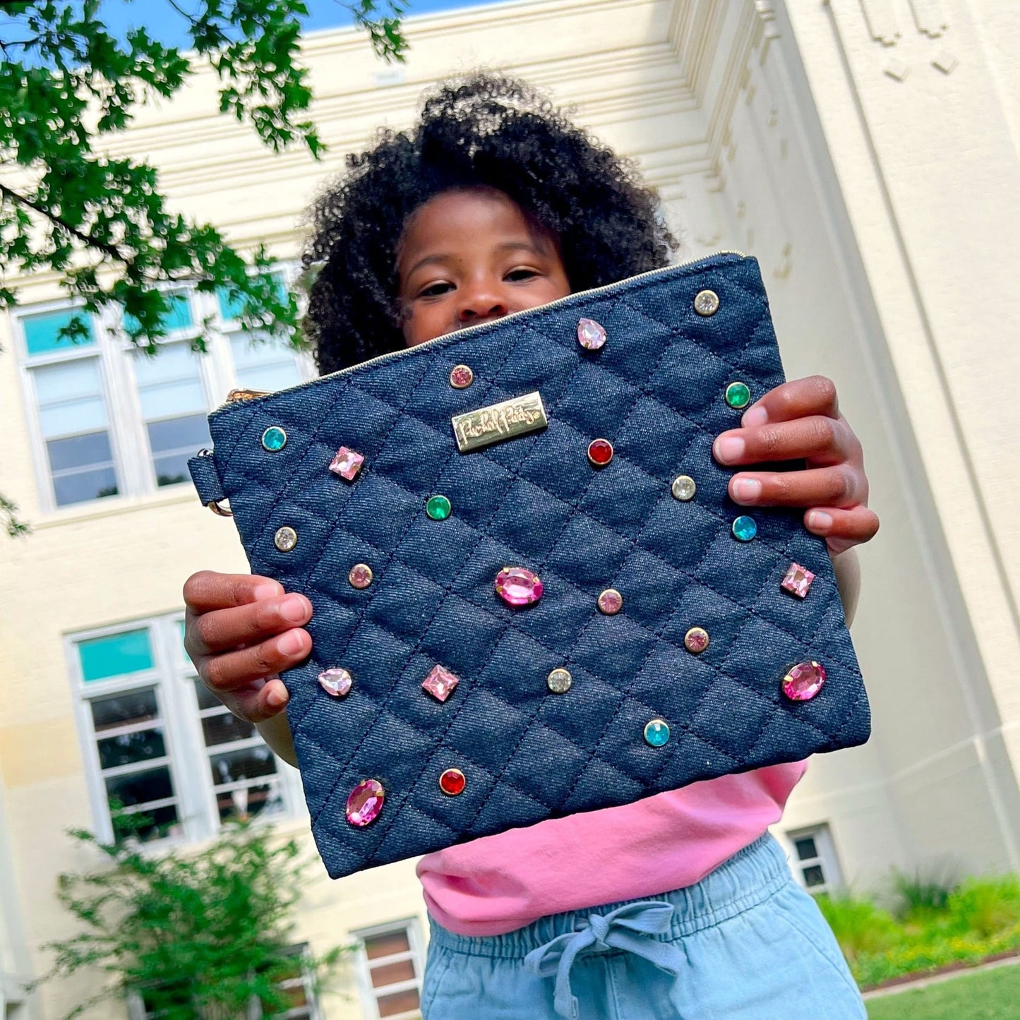 Denim and Gems Everything Pouch - Abbies Place