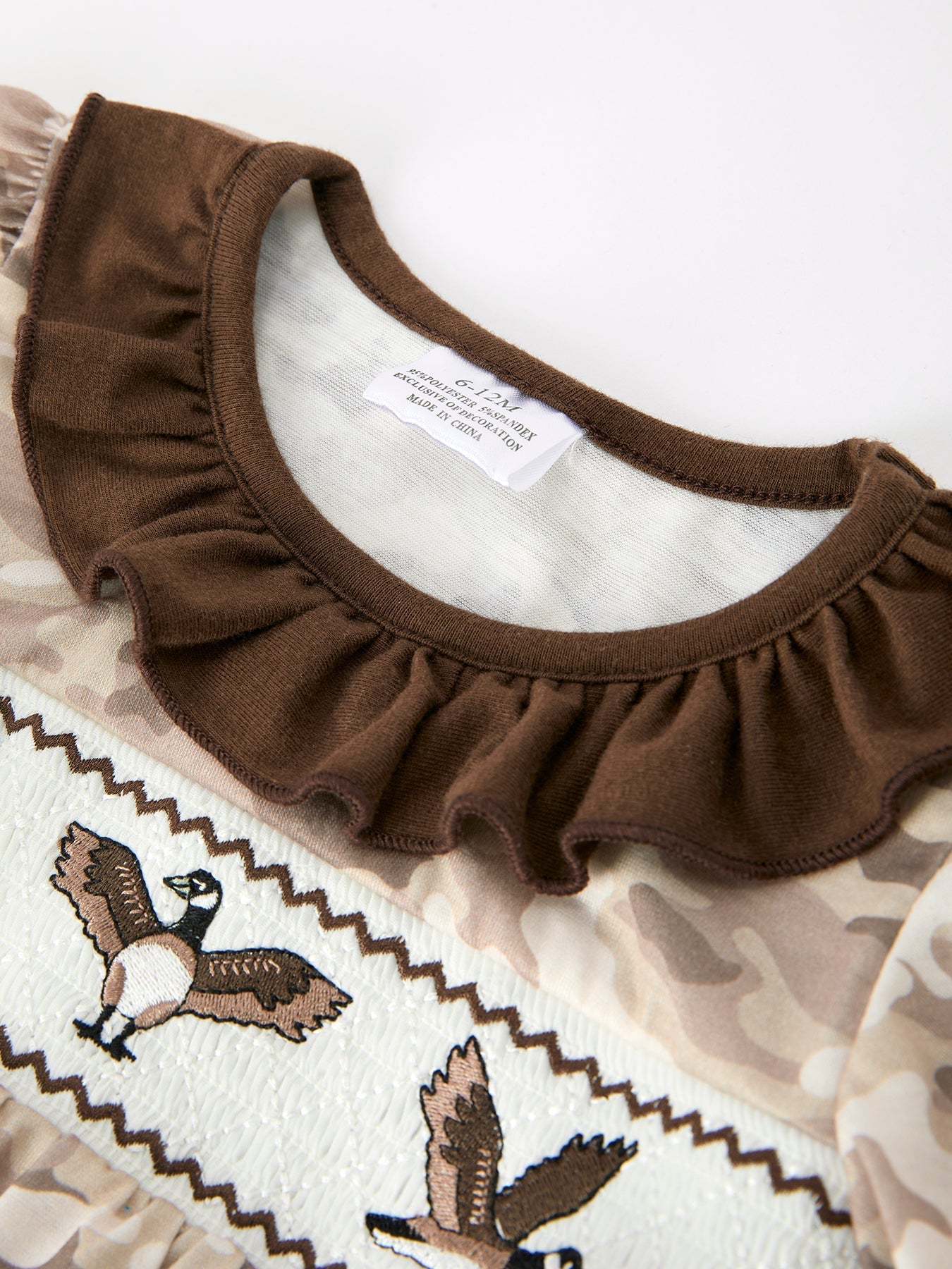 Duck Smocked Camo Baby Bloomer Set Bow Detail - Abbies Place