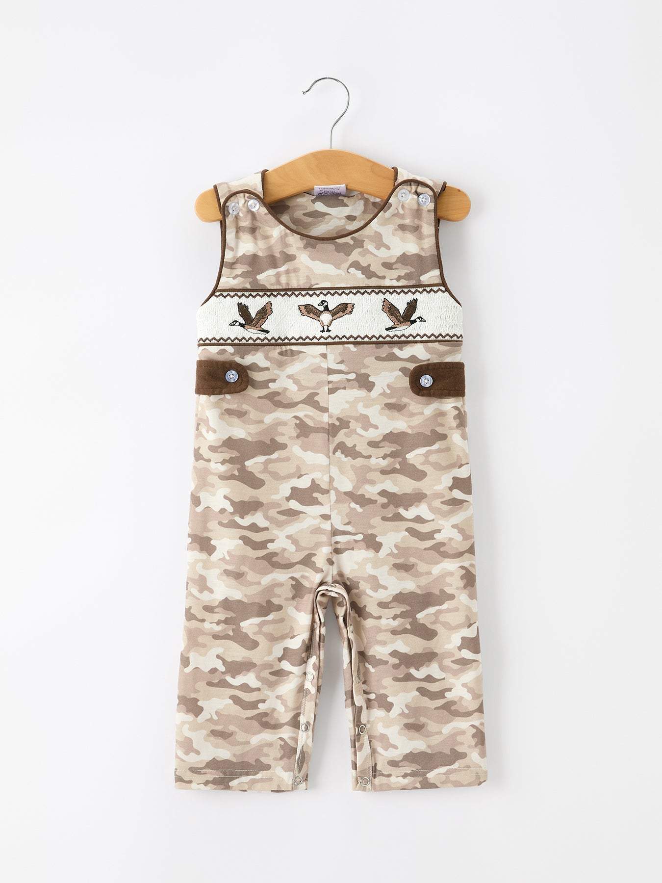 Duck Smocked Camo Baby Jonjon - Abbies Place