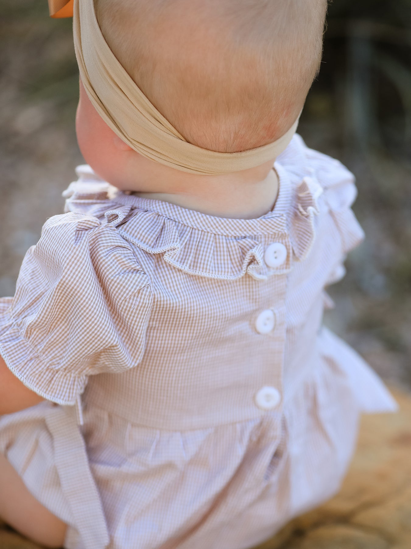 Fall Halloween & Thanksgiving Pumpkin Embroidery Smock Plaid Baby Girl Romper - Abbies Place