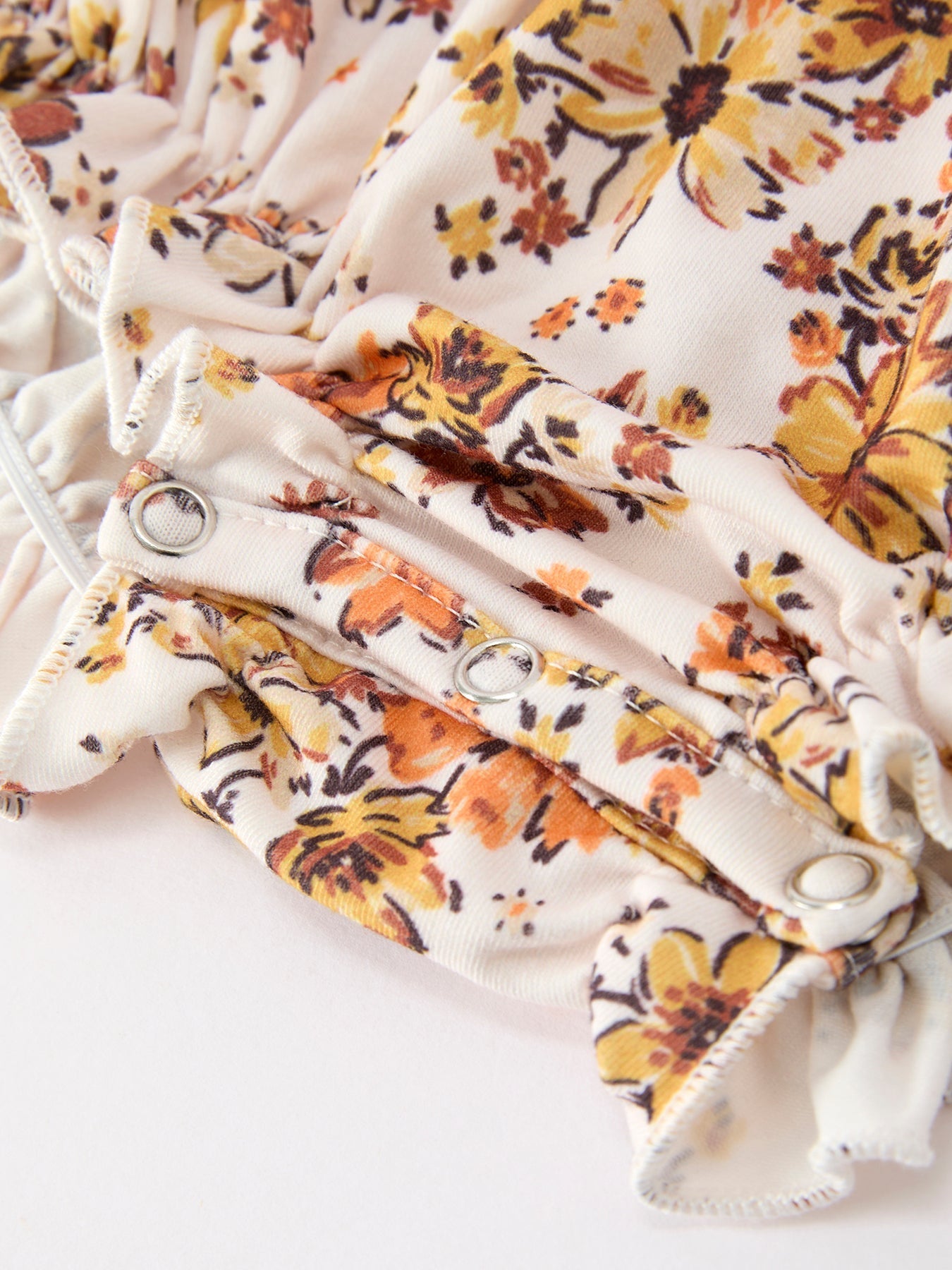 Fall Orange Floral Baby Bubble Petals Collar - Abbies Place