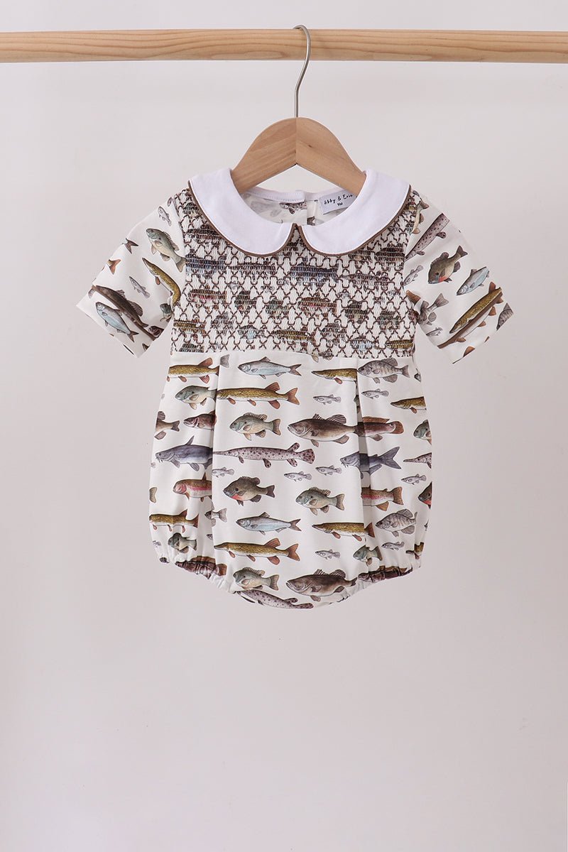 Fish Smocked Bubble - Abbies Place