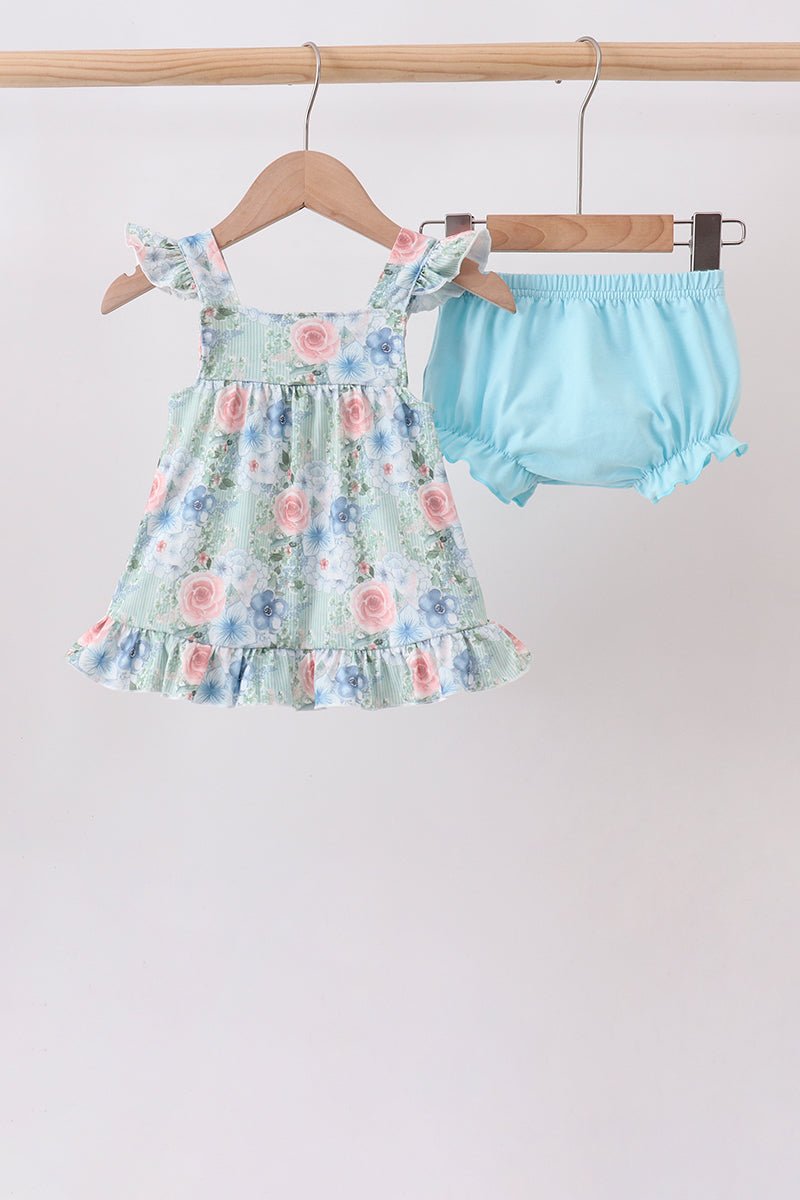 Floral Smocked Bloomer Set - Abbies Place