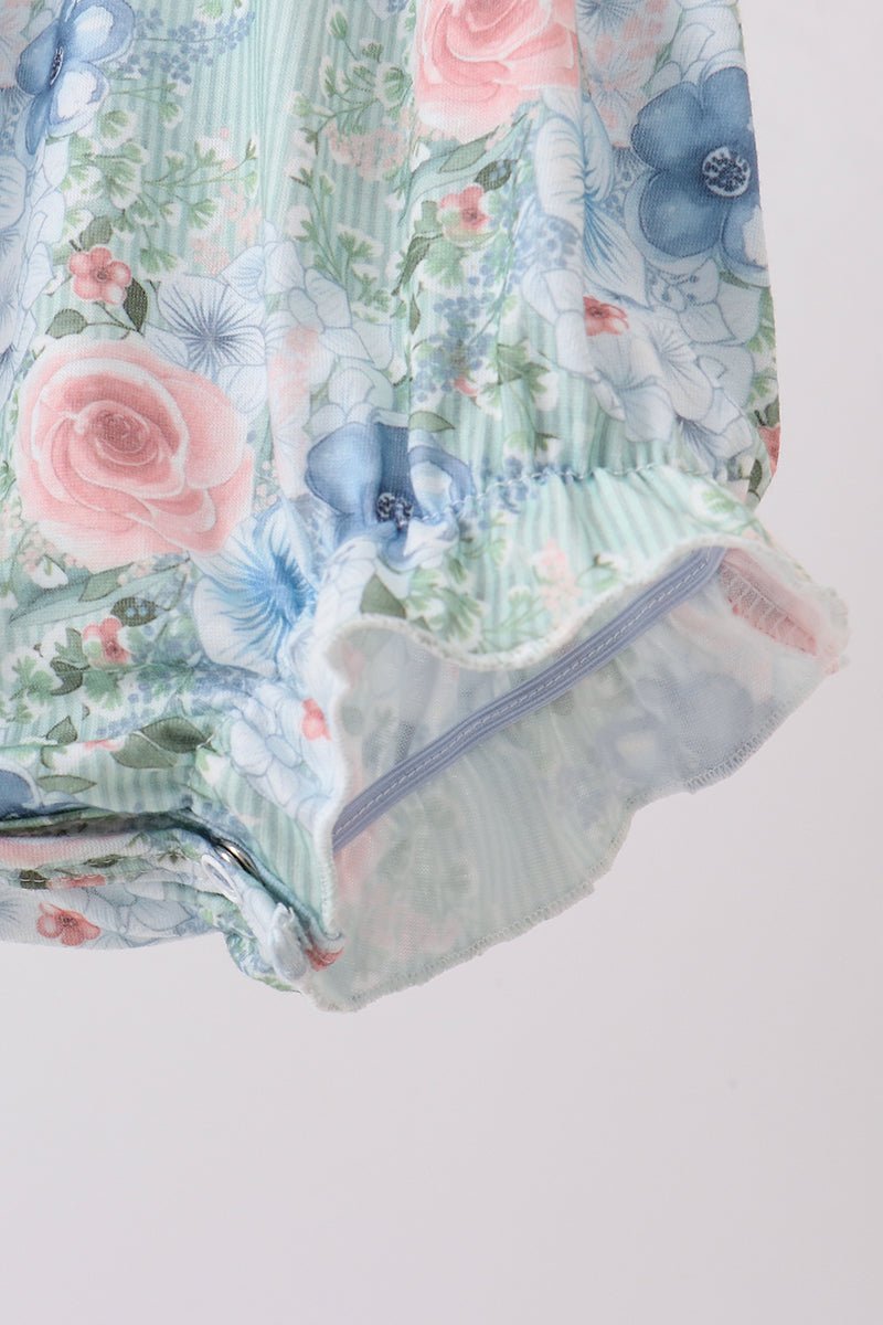 Floral Smocked Bubble - Abbies Place